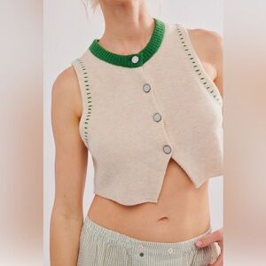 Free People Cropped Sweater Vest